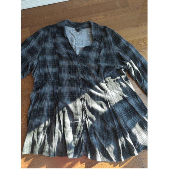 Torrid Fit And Flare Slub Button-Front Top Womens Sz 2 Fairy Y2K Dark Academia - Picture 11 of 12